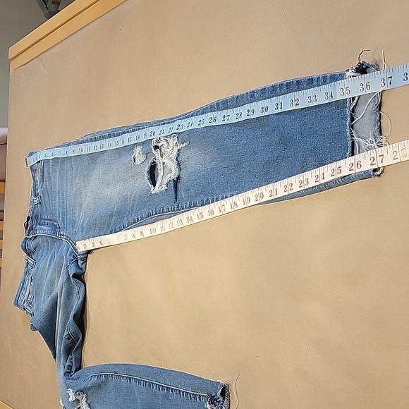 STS Blue Size 26 "Ellie High Rise Ankle" Jeans, Destroyed, Step Hem, Gently Used - Picture 5 of 13